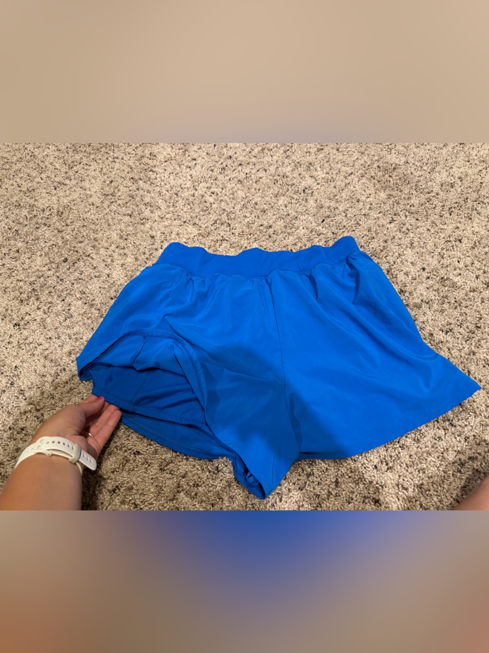 Bright Blue CRZ Yoga running shorts